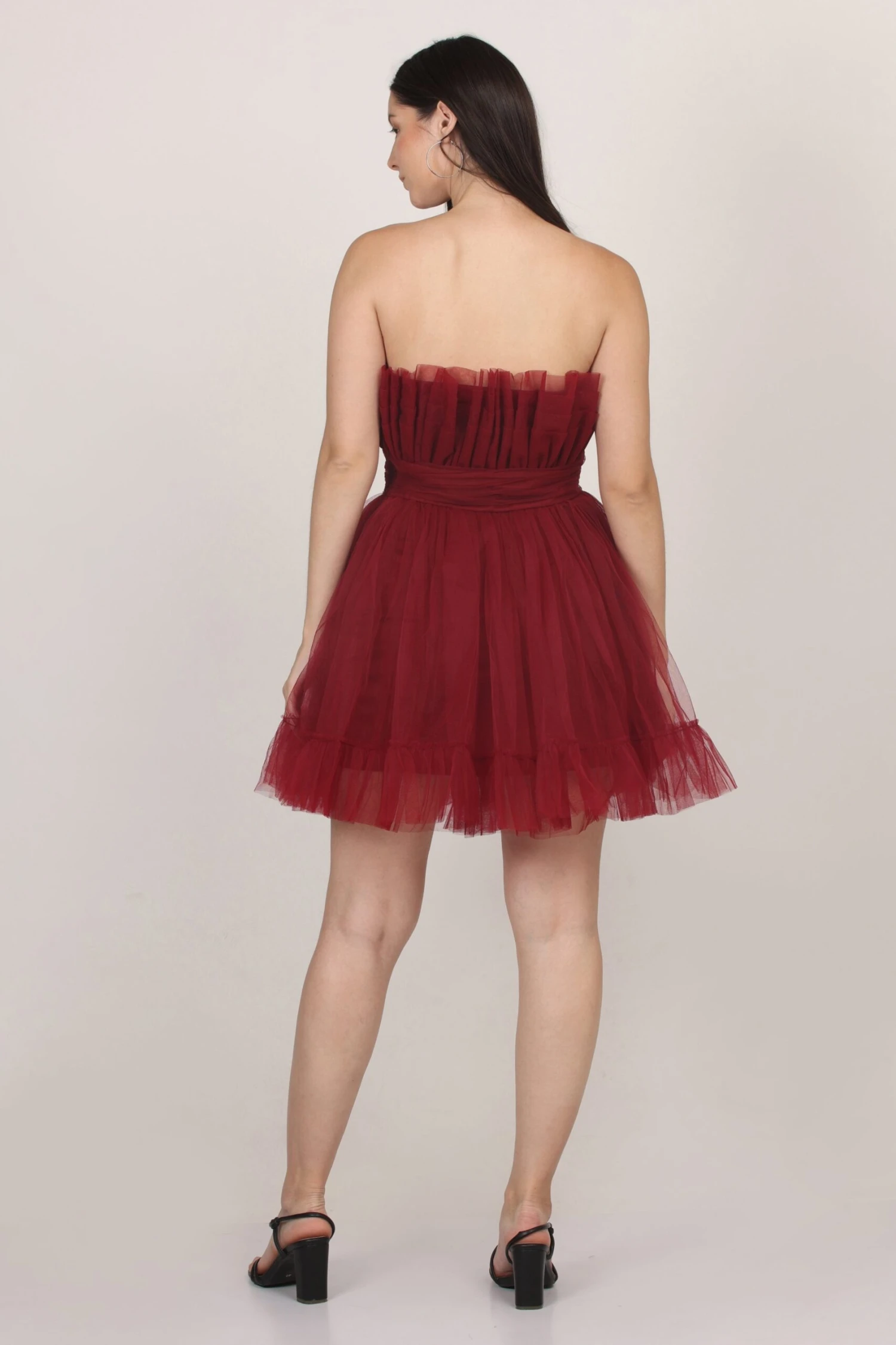 Caspian Tulle Mini Dress In Astro Red 11 Caspian Tulle Mini Dress In Astro Red - Image 11