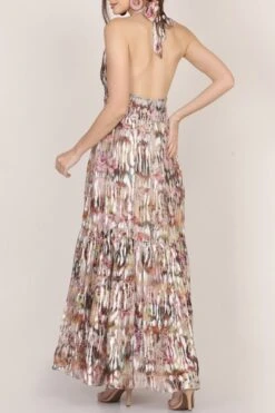 Noorex Metallic Printed Maxi Dress 9 Noorex Metallic Printed Maxi Dress -Laceand Beads 005A7063