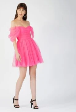 Sydney Pink Tulle Mini Dress 9 Sydney Pink Tulle Mini Dress -Laceand Beads 10 3 baca02f4 618a 4d05 97fc 3a04f3686cbc
