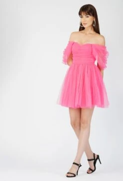 Sydney Pink Tulle Mini Dress 11 Sydney Pink Tulle Mini Dress -Laceand Beads 10 4 363ffb36 c75c 4dc3 8544 d583c94974a4