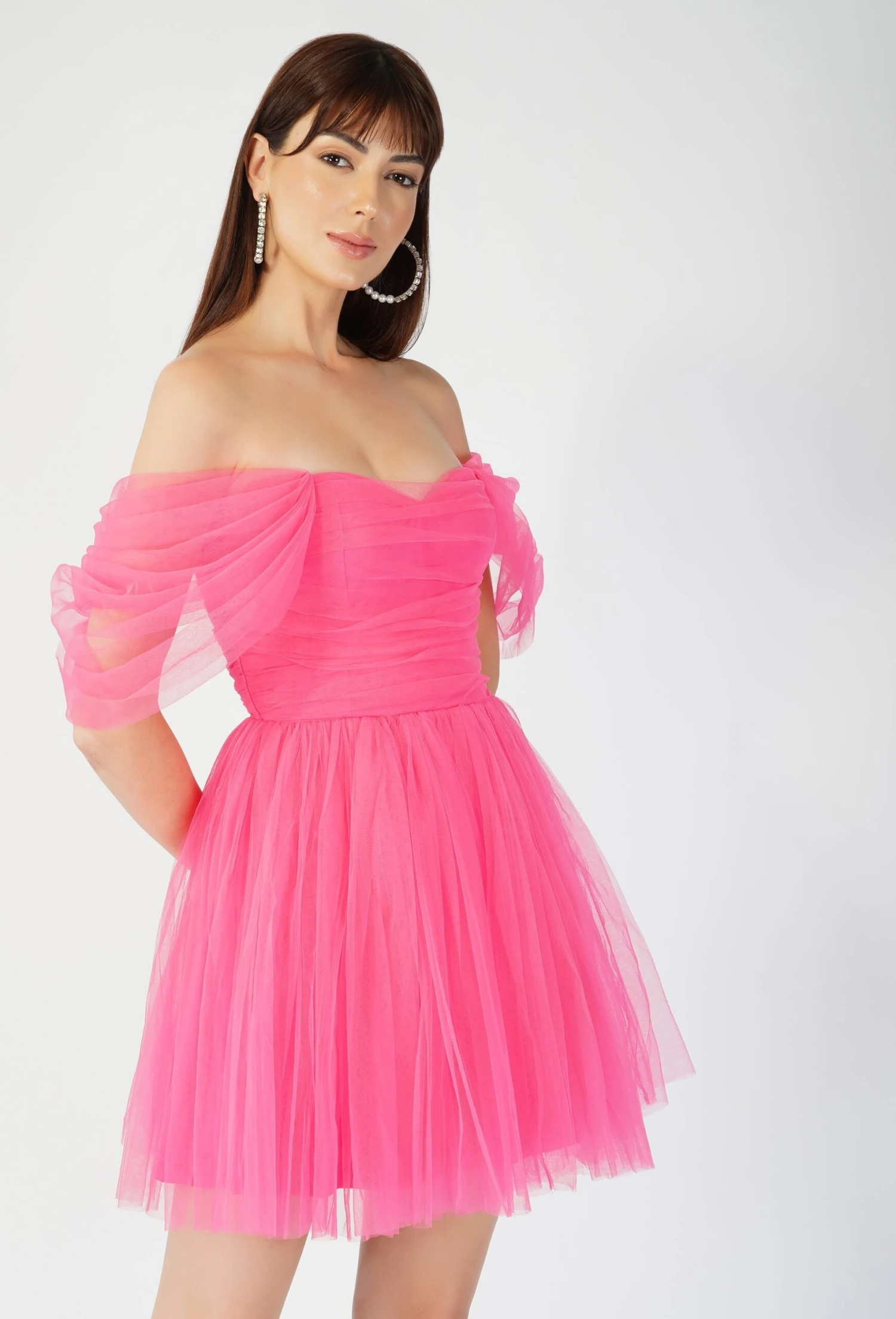 Sydney Pink Tulle Mini Dress 1 Sydney Pink Tulle Mini Dress