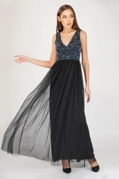 Ada Black Embellished Maxi Dress 16 Ada Black Embellished Maxi Dress -Laceand Beads 11 2 1 1 53ad91e6 5c21 46c5 80b3 ed0461aba6a7