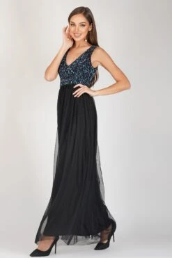Ada Black Embellished Maxi Dress 19 Ada Black Embellished Maxi Dress -Laceand Beads 11 4 1 1