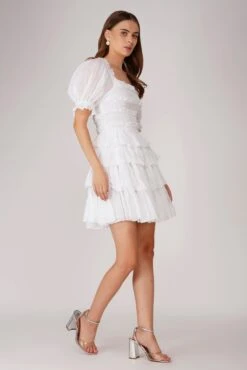 Yang Cotton Mini Dress In White 5 Yang Cotton Mini Dress In White -Laceand Beads 18 5 1
