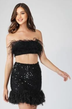 Xara Black Feather Top 11 Xara Black Feather Top -Laceand Beads 1 11 Copy