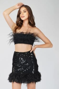 Xara Black Feather Top 8 Xara Black Feather Top -Laceand Beads 1 16 Copy