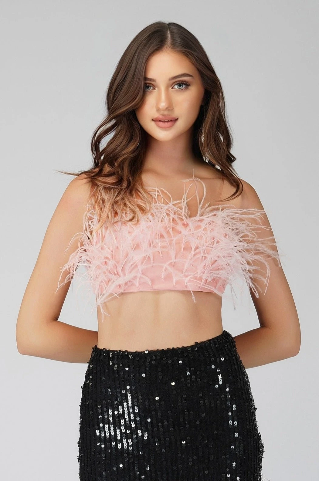 Xara Pink Feather Top 3 Xara Pink Feather Top - Image 3