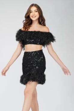 Zuri Sequin Black Feather Skirt -Laceand Beads 1 21 Copy 1a6fac5e f62c 41d1 9f97 c2844fda30ed