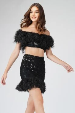Zuri Sequin Black Feather Top 9 Zuri Sequin Black Feather Top -Laceand Beads 1 23 Copy 1e6e91b9 048e 4357 8b90 8c0b4c8a193d