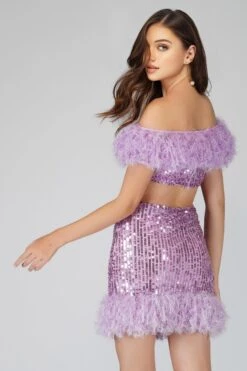 Zuri Sequin Lilac Feather Skirt 9 Zuri Sequin Lilac Feather Skirt -Laceand Beads 1 2 Copy 07890585 4e1f 4b94 862d e034fb80e7f6