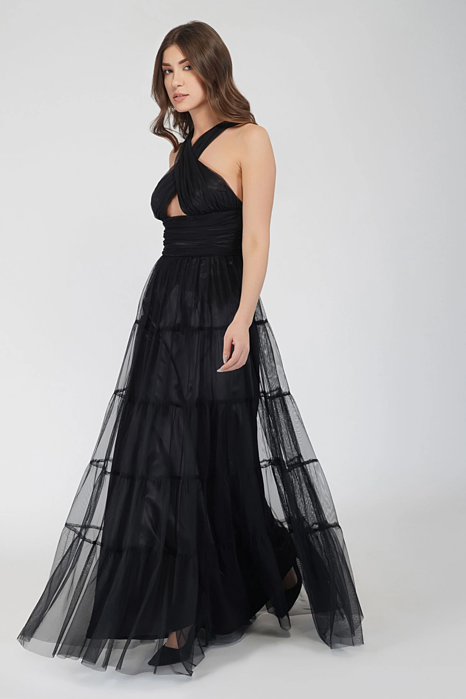 Dreamy Black Crisscross Front Maxi Dress 4 Dreamy Black Crisscross Front Maxi Dress - Image 4