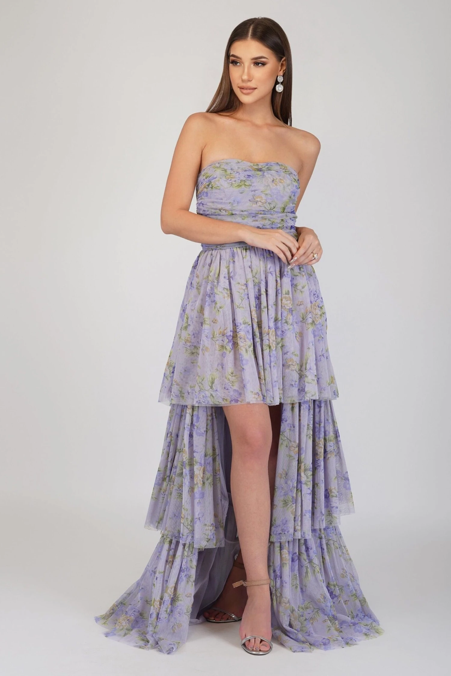 Shiloh Purple Printed Tulle Dress 1 Shiloh Purple Printed Tulle Dress