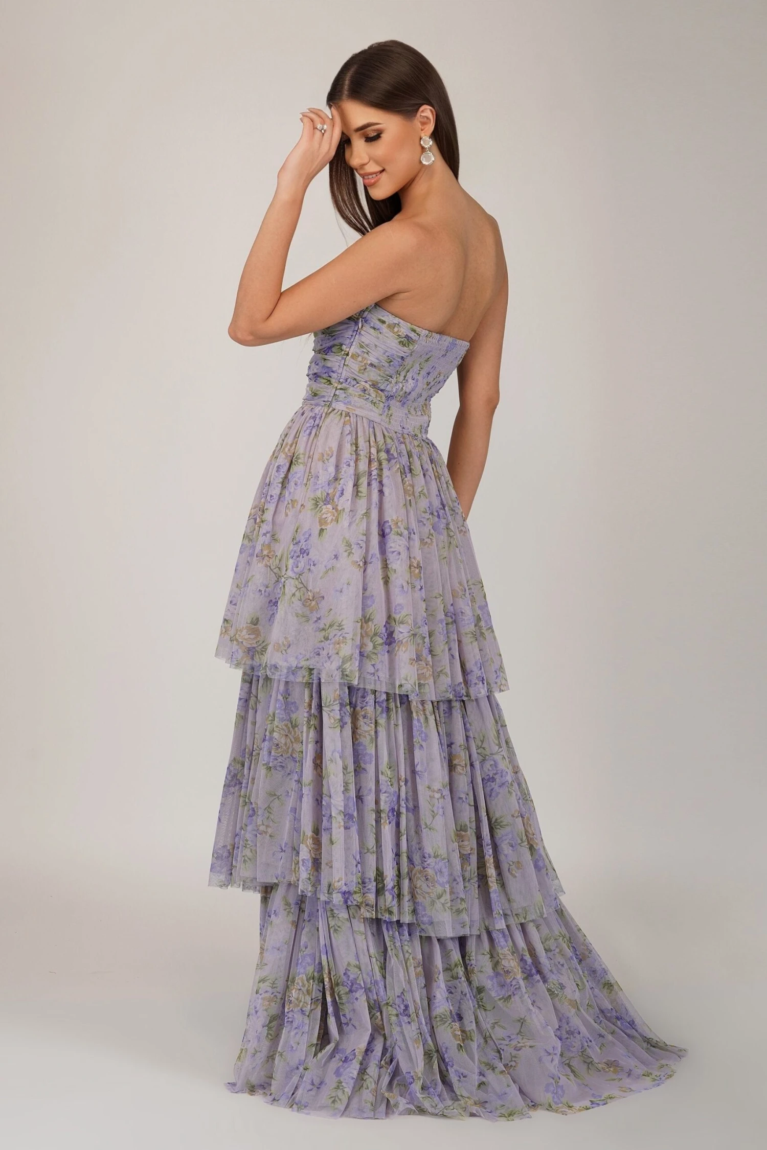 Shiloh Purple Printed Tulle Dress 2 Shiloh Purple Printed Tulle Dress - Image 2