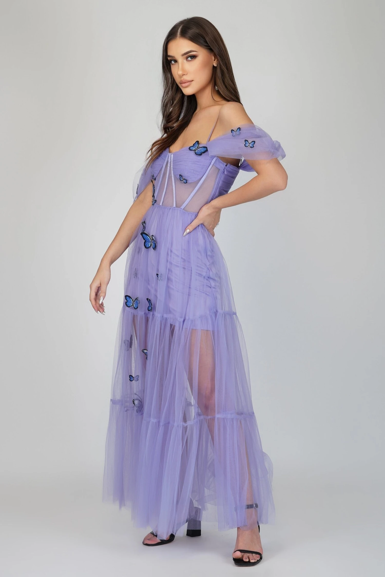 Lottie Purple Butterfly Dress 3 Lottie Purple Butterfly Dress - Image 3