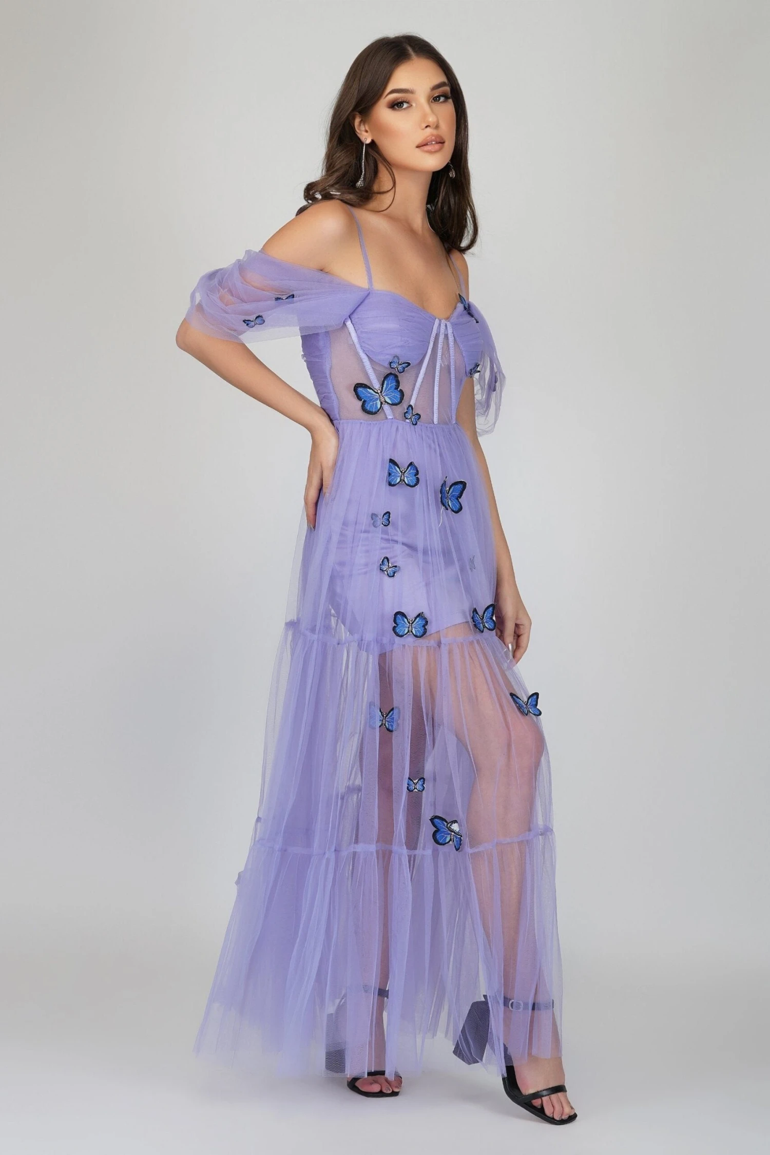 Lottie Purple Butterfly Dress 2 Lottie Purple Butterfly Dress - Image 2