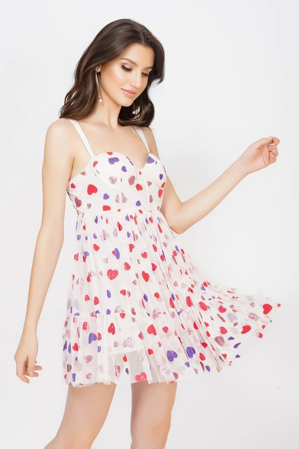 Bibi Corset Mini Dress In Pink Heart 3 Bibi Corset Mini Dress In Pink Heart - Image 3