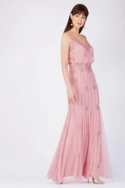 Keeva Dusty Pink Bridesmaid Dress -Laceand Beads 1 5 2f6231ad f44e 4a2c 8939 8fb885277892