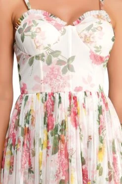 Dane Floral Tulle Corset Midi Dress 10 Dane Floral Tulle Corset Midi Dress -Laceand Beads 1 5 fc4f59f7 f3bd 4f5b 933d 7eae3f952571