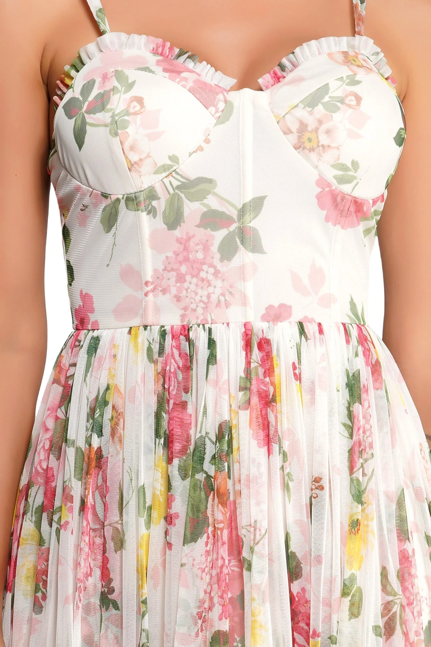 Dane Floral Tulle Corset Midi Dress 5 Dane Floral Tulle Corset Midi Dress - Image 5