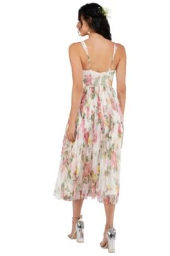 Dane Floral Tulle Corset Midi Dress 11 Dane Floral Tulle Corset Midi Dress -Laceand Beads 1 6