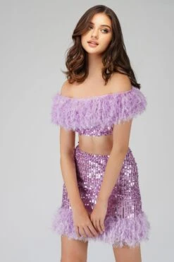 Zuri Sequin Lilac Feather Skirt 10 Zuri Sequin Lilac Feather Skirt -Laceand Beads 1 8 Copy 71277e84 c613 420f 9858 369cfcb798b8