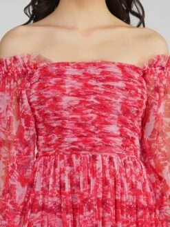 Lana Red Printed Tulle Dress 16 Lana Red Printed Tulle Dress -Laceand Beads 21 5 18ac96e3 ade7 4e8d a229 b57419414245