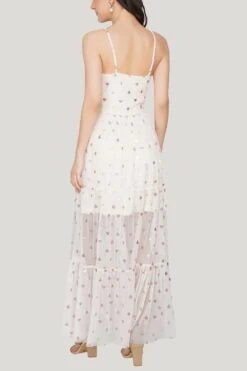 Poppy Mesh Midi Dress In Pink -Laceand Beads 26 98429cd1 531c 4a5f 9f96 59d95a4dc470