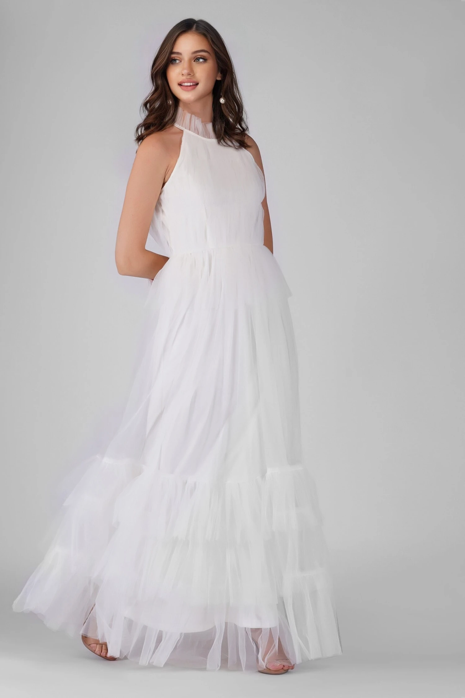 Safa Bridal Tulle Gown In Ivory 3 Safa Bridal Tulle Gown In Ivory - Image 3