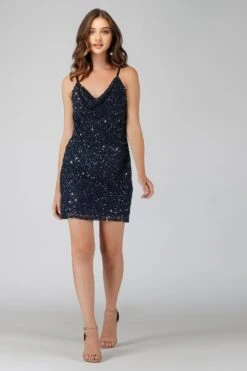 Marita Dark Blue Sequin Dress 9 Marita Dark Blue Sequin Dress -Laceand Beads 2 21 Copy