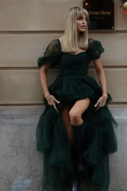 Sydney Off Shoulder Tulle Maxi Dress In Emerald Green 10 Sydney Off Shoulder Tulle Maxi Dress In Emerald Green -Laceand Beads 2 66cc7eb0 939d 4f44 be53 89557e882243