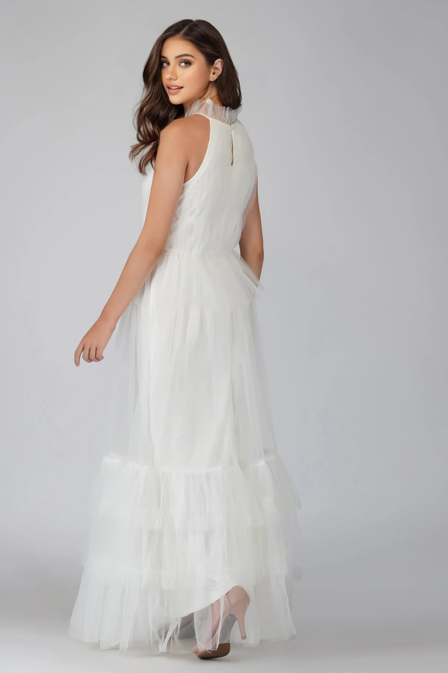 Safa Bridal Tulle Gown In Ivory 2 Safa Bridal Tulle Gown In Ivory - Image 2