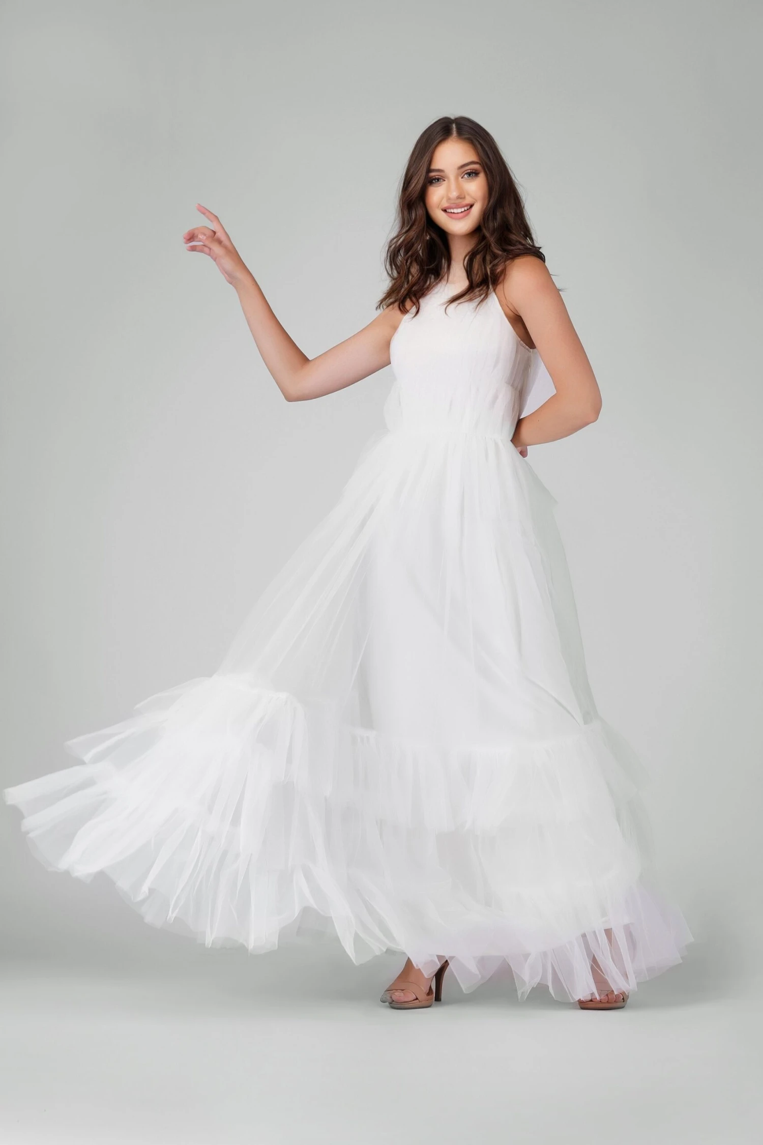 Safa Bridal Tulle Gown In Ivory 6 Safa Bridal Tulle Gown In Ivory - Image 6