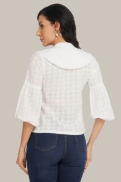 Jerri Cotton Broderie Shirt In White -Laceand Beads 35 18b5d298 ac7c 447d 8fb7 75afcc161b6d