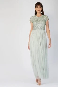 Picasso Short Sleeve Sage Green Embellished Dress 7 Picasso Short Sleeve Sage Green Embellished Dress -Laceand Beads 3 2 6ddc1880 35f2 4c55 bc4d c94a5ab17cda