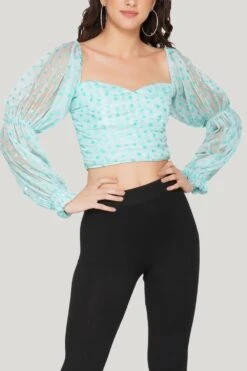 Lyla Tulle Top In Mint Heart Print -Laceand Beads 41 3d9f5181 8337 4911 b678 b7f5a3172d3f