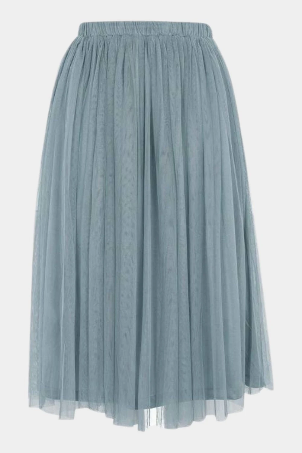Merlin Teal Tulle Midi Skirt 1 Merlin Teal Tulle Midi Skirt