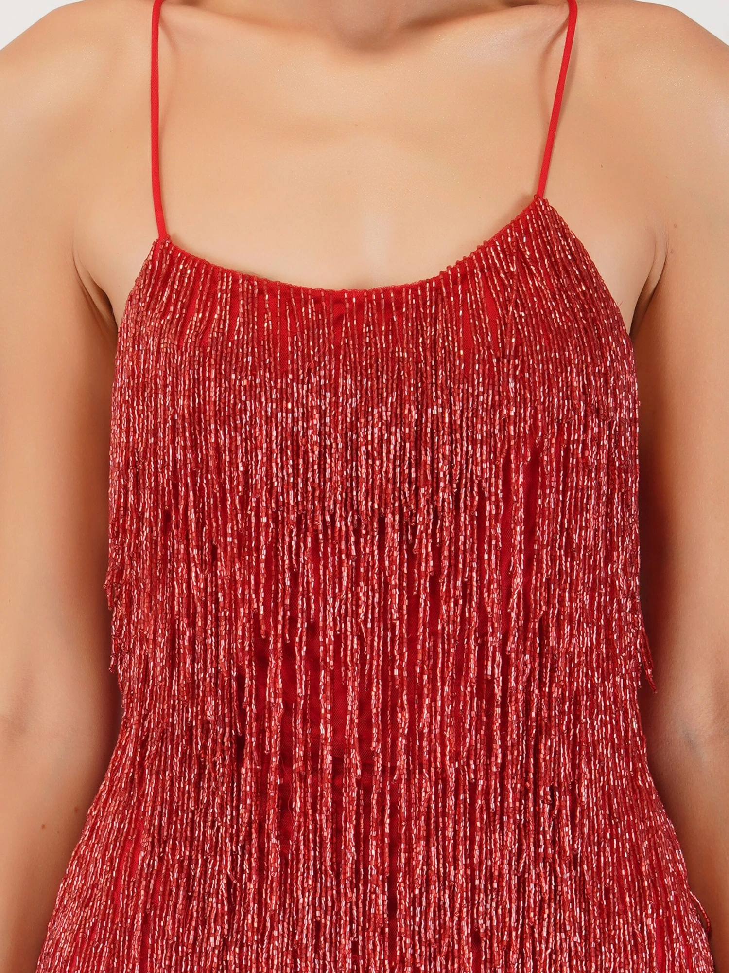 Anita Red Tassel Mini Dress 10 Anita Red Tassel Mini Dress - Image 10