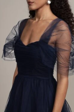 Sydney Tulle Midi Dress In Navy -Laceand Beads 5053572688164 8