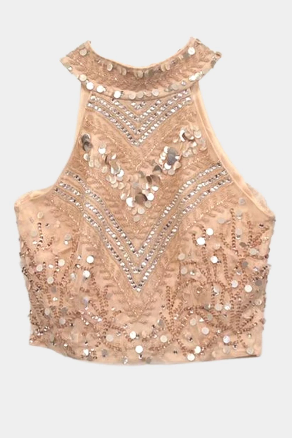 Shalice Nude Beaded Top 10 Shalice Nude Beaded Top - Image 10