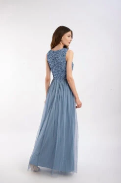 Picasso V Embellished Blue Bridesmaid Dress -Laceand Beads 5 11 Copy