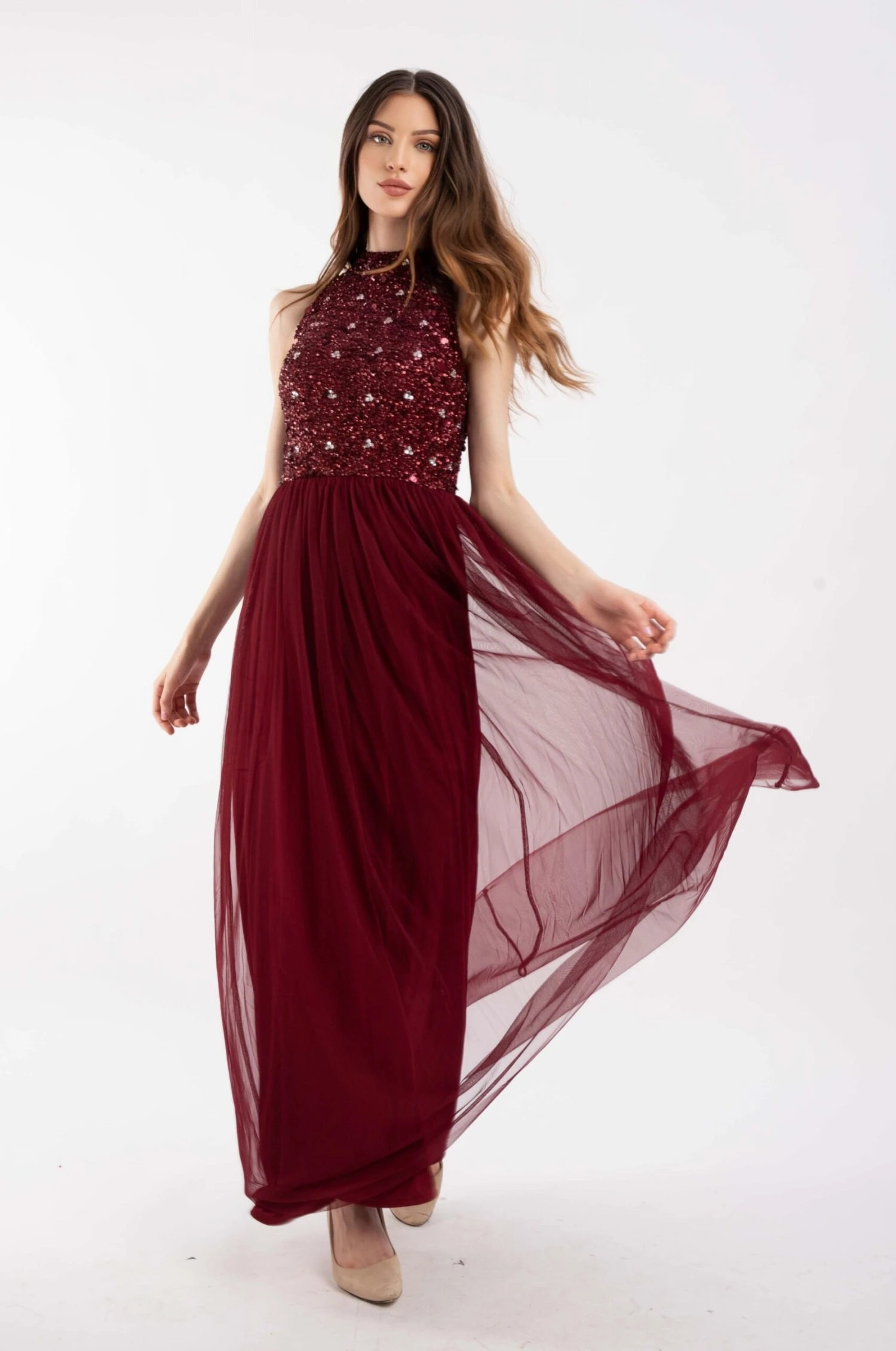 Gui Burgundy Bridesmaid Dress 3 Gui Burgundy Bridesmaid Dress - Image 3