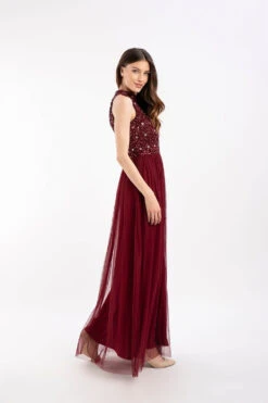 Gui Burgundy Bridesmaid Dress 13 Gui Burgundy Bridesmaid Dress -Laceand Beads 5 2 Copy