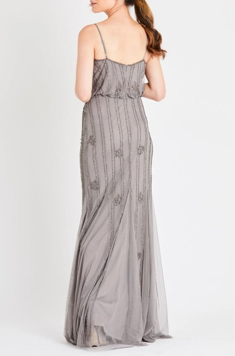 Keeva Grey Bridesmaid Maxi Dress 4 Keeva Grey Bridesmaid Maxi Dress - Image 4