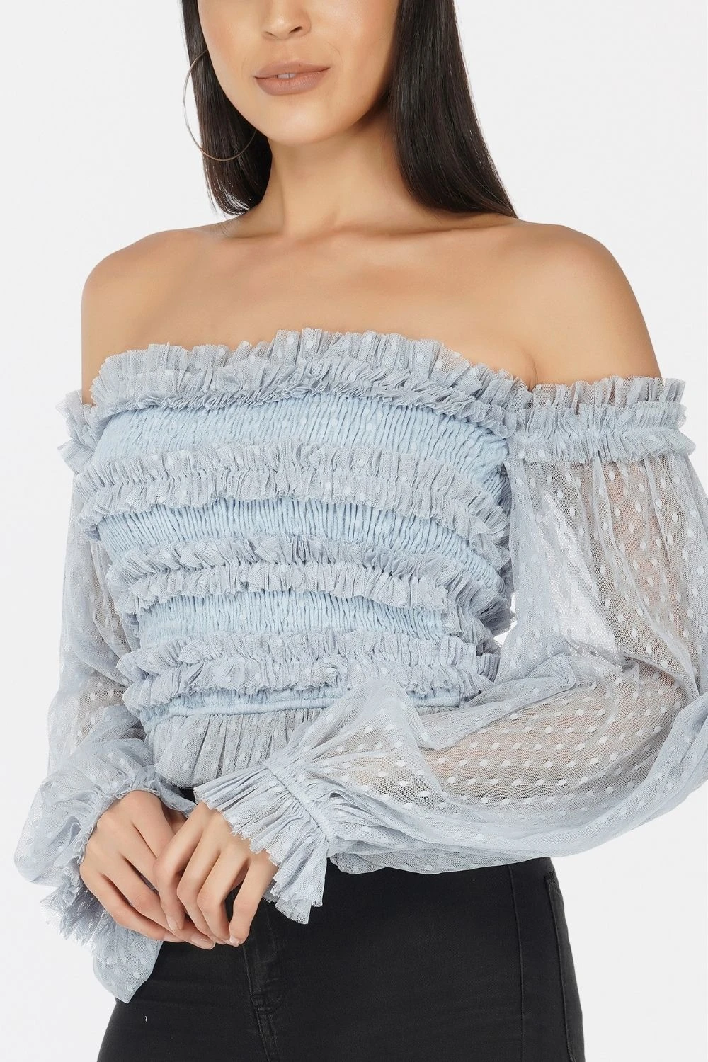 Rolf Top In Blue Polka 4 Rolf Top In Blue Polka - Image 4