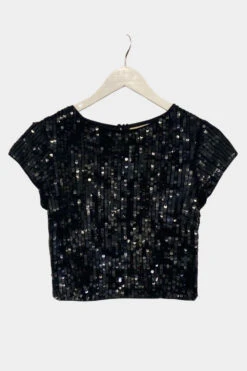 Elaine Black Sequin Top 32 Elaine Black Sequin Top -Laceand Beads 79