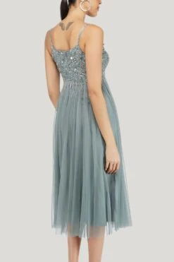 Riri Embellished Midi Dress In Teal -Laceand Beads 8 61e76688 b959 42e9 a0de 0ddb5290a285