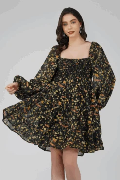 Biba Mini In Black Floral