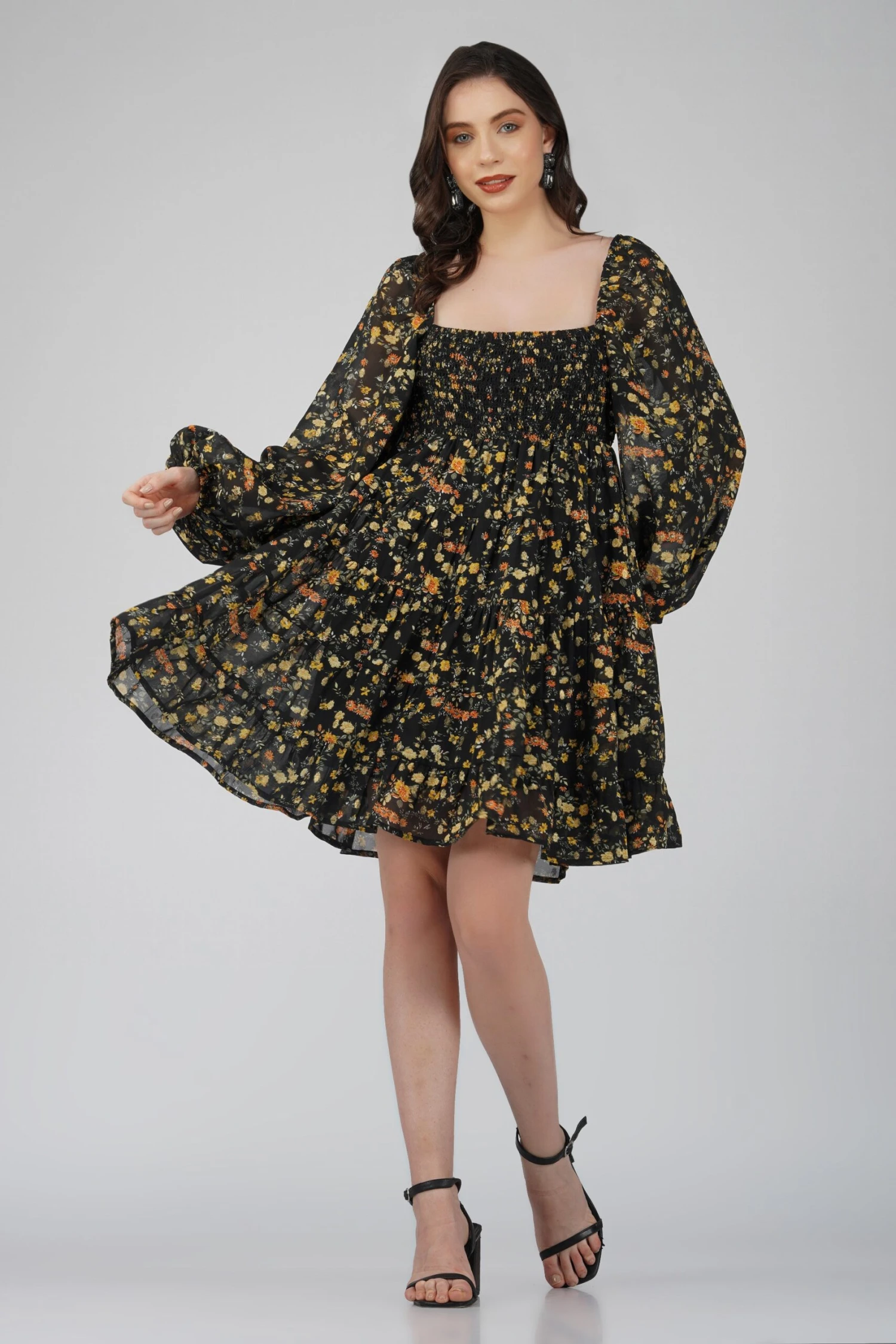 Biba Mini In Black Floral 5 Biba Mini In Black Floral - Image 5