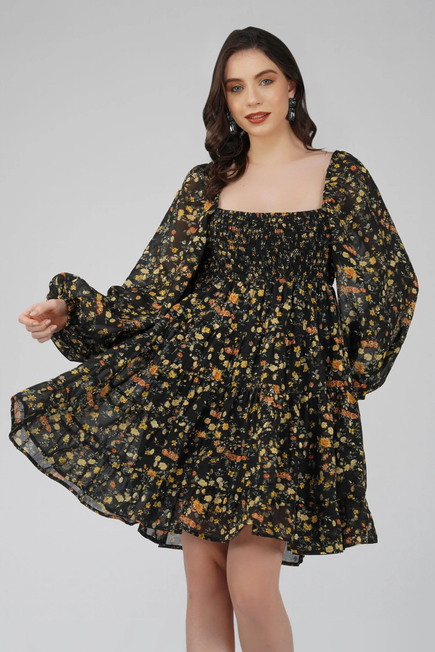 Biba Mini In Black Floral 1 Biba Mini In Black Floral