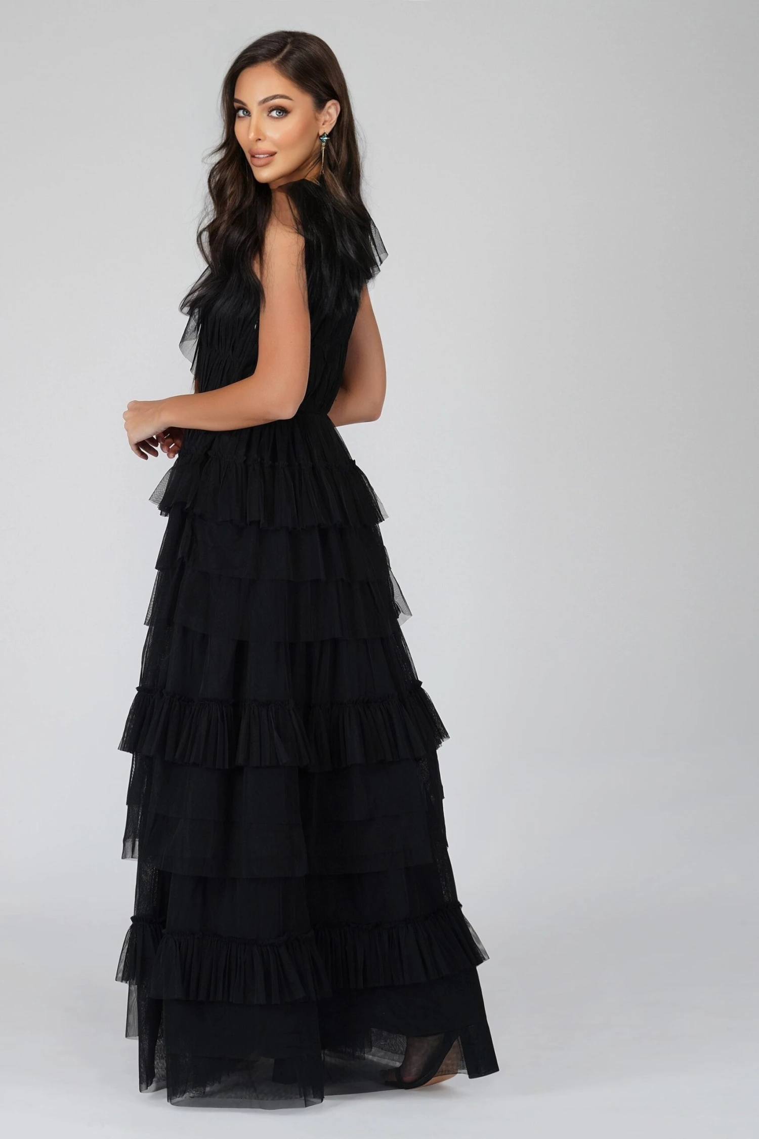 Alexandra Black Tulle Maxi Dress 1 Alexandra Black Tulle Maxi Dress